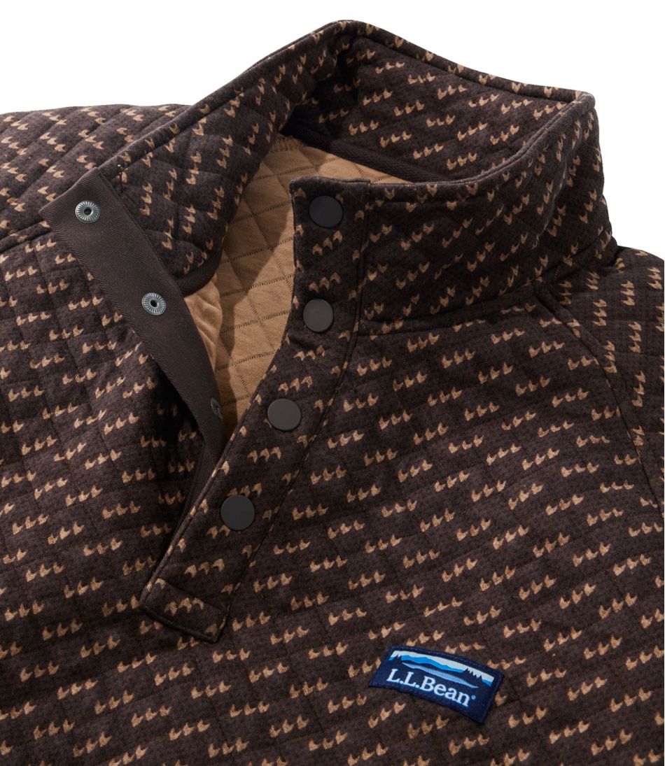L.L.BeanMen's Bean's Quilted Sweatshirt, Mockneck, Print