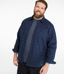L.L.BeanMen's Katahdin Performance Flannel Shirt-Jacket, Hi-Pile Fleece-Lined Solid