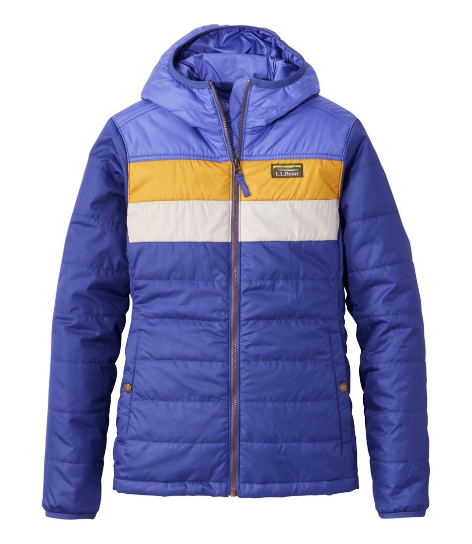 L.L.BeanWomen's Mountain Classic Puffer Hooded Jacket, Colorblock