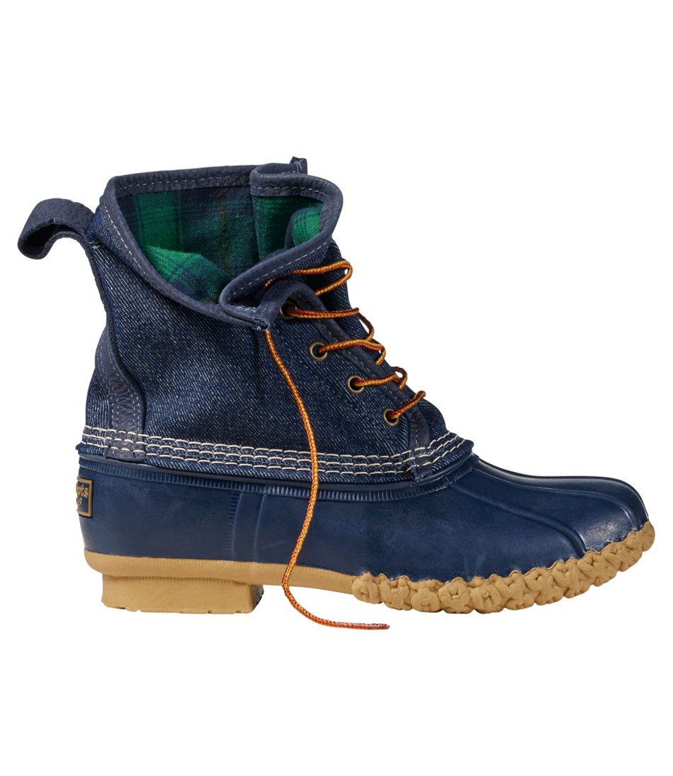 L.L.BeanWomen's Bean Boots, 8" Denim Insulated Flannel-Lined
