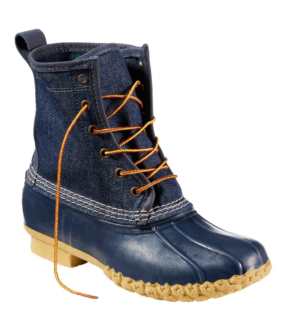 L.L.BeanWomen's Bean Boots, 8" Denim Insulated Flannel-Lined