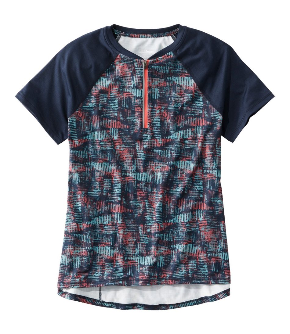 L.L.BeanWomen's Comfort Cycling Jersey Print Short-Sleeve