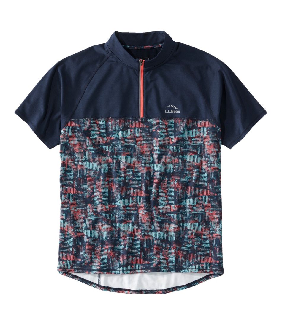 L.L.BeanMen's Comfort Cycling Jersey, Short-Sleeve Print