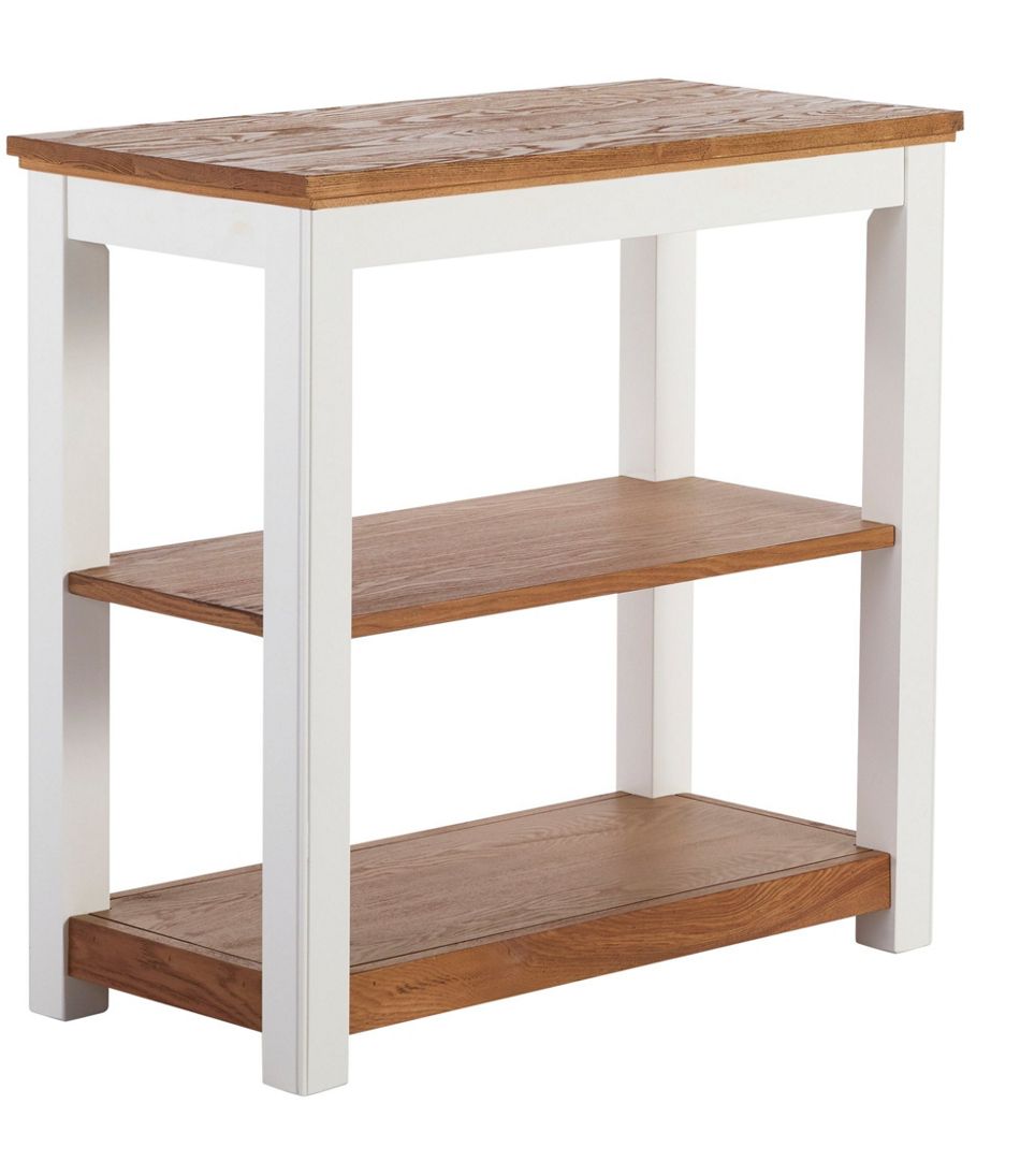 L.L.BeanPainted Farmhouse Two-Shelf Console, Wood Top