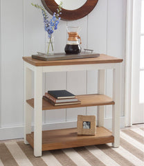 L.L.BeanPainted Farmhouse Two-Shelf Console, Wood Top