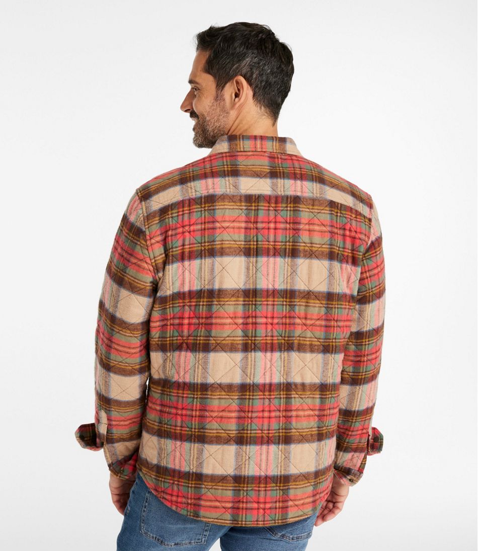 L.L.BeanMen's Quilted Scotch Plaid Flannel Shirt Jac