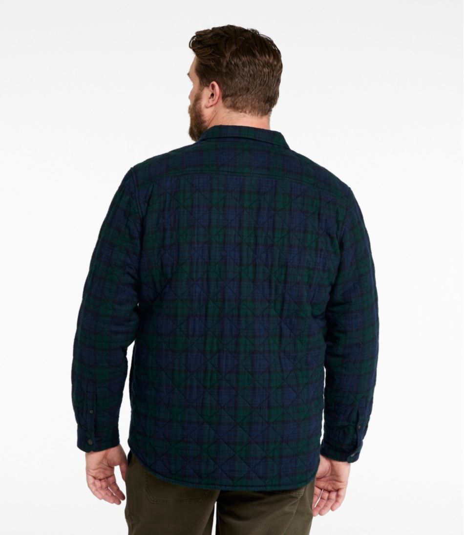 L.L.BeanMen's Quilted Scotch Plaid Flannel Shirt Jac
