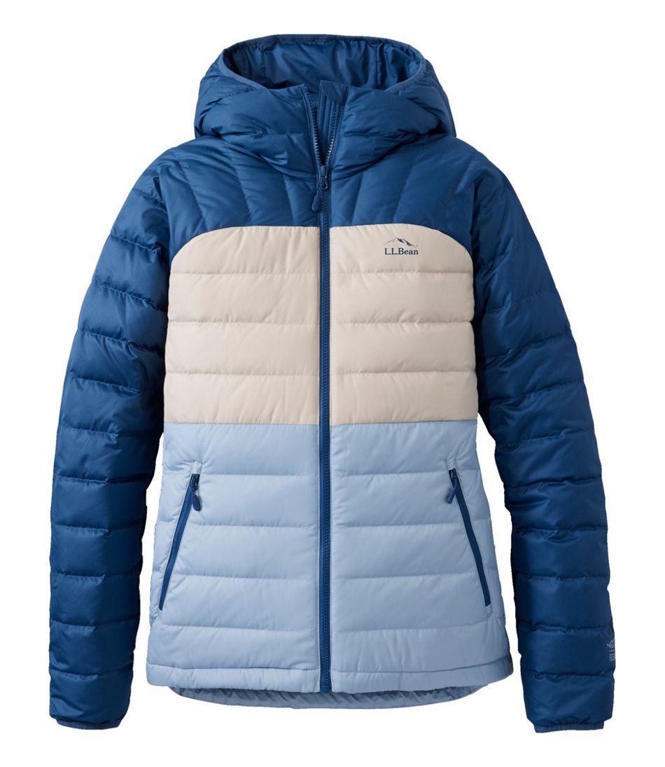 L.L.BeanWomen's Bean's Down Hooded Jacket, Colorblock
