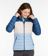 L.L.BeanWomen's Bean's Down Hooded Jacket, Colorblock