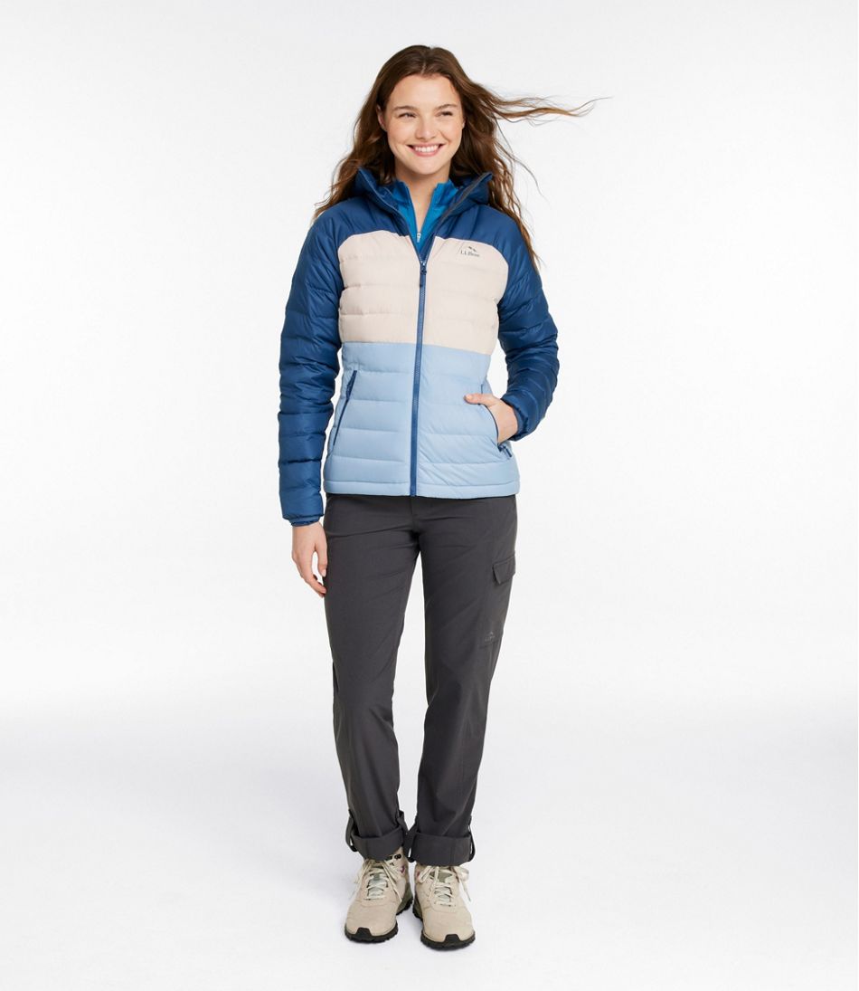 L.L.BeanWomen's Bean's Down Hooded Jacket, Colorblock