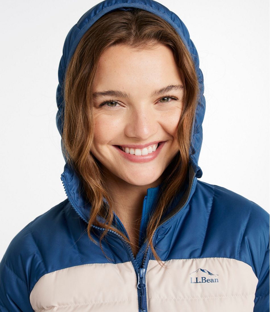 L.L.BeanWomen's Bean's Down Hooded Jacket, Colorblock