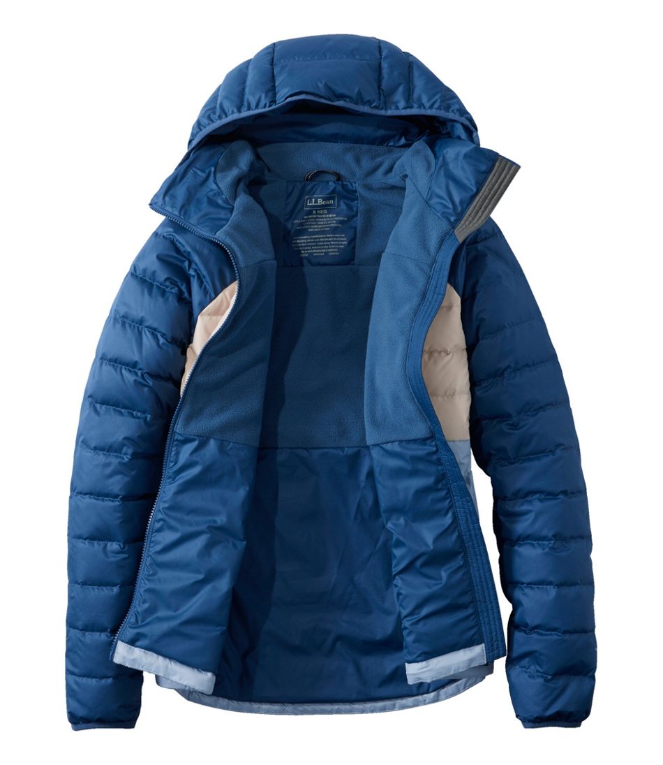 L.L.BeanWomen's Bean's Down Hooded Jacket, Colorblock